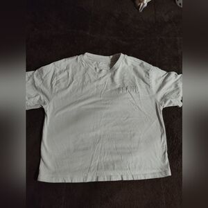 Organic Collective Juniors Off White Short Sleeve T Shirt/Size Small